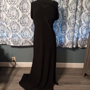 Black formal with keyhole neckline